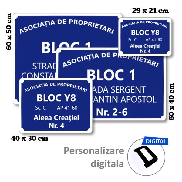 Placa Asociatie de Proprietari aluminiu model 2