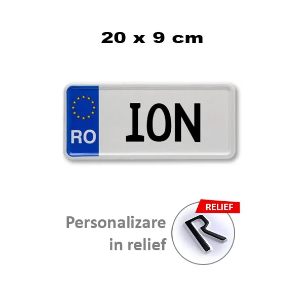 Placa auto super mini Romania