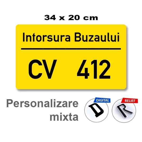Placa de inregistrare 32x20 cm