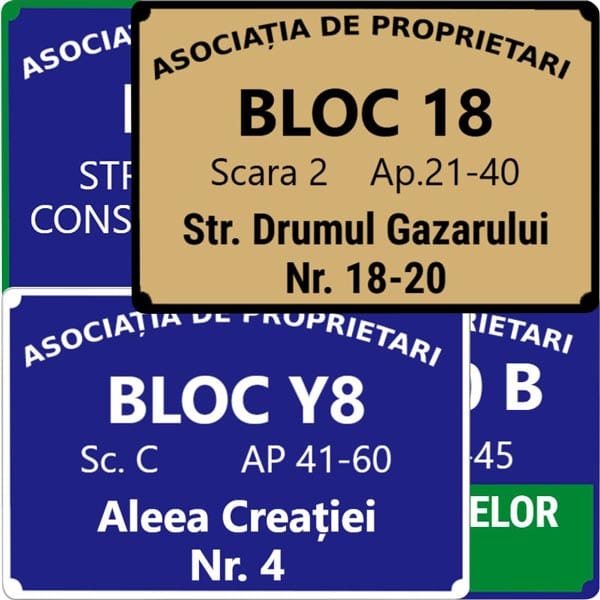 placi asociatii proprietari