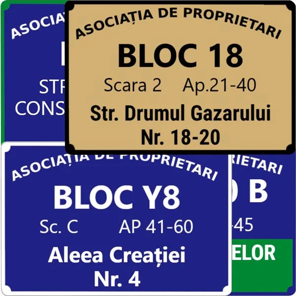placi asociatii proprietari