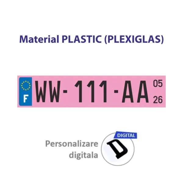 Numar auto plastic Franta PROVIZORIU (WW)
